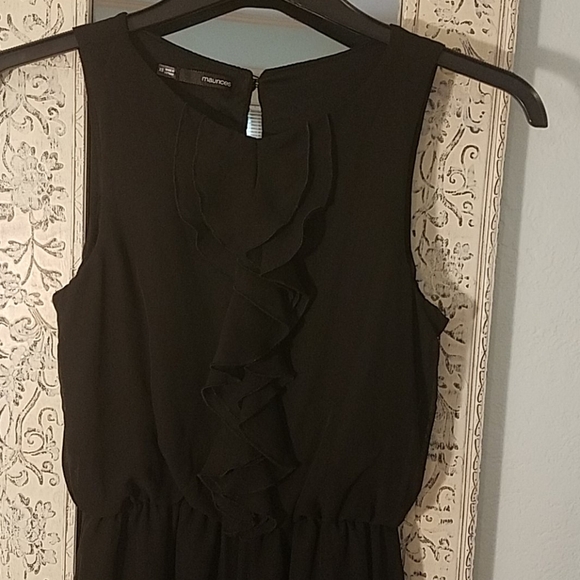 Maurices black dress XS ruffles lined - Picture 5 of 11
